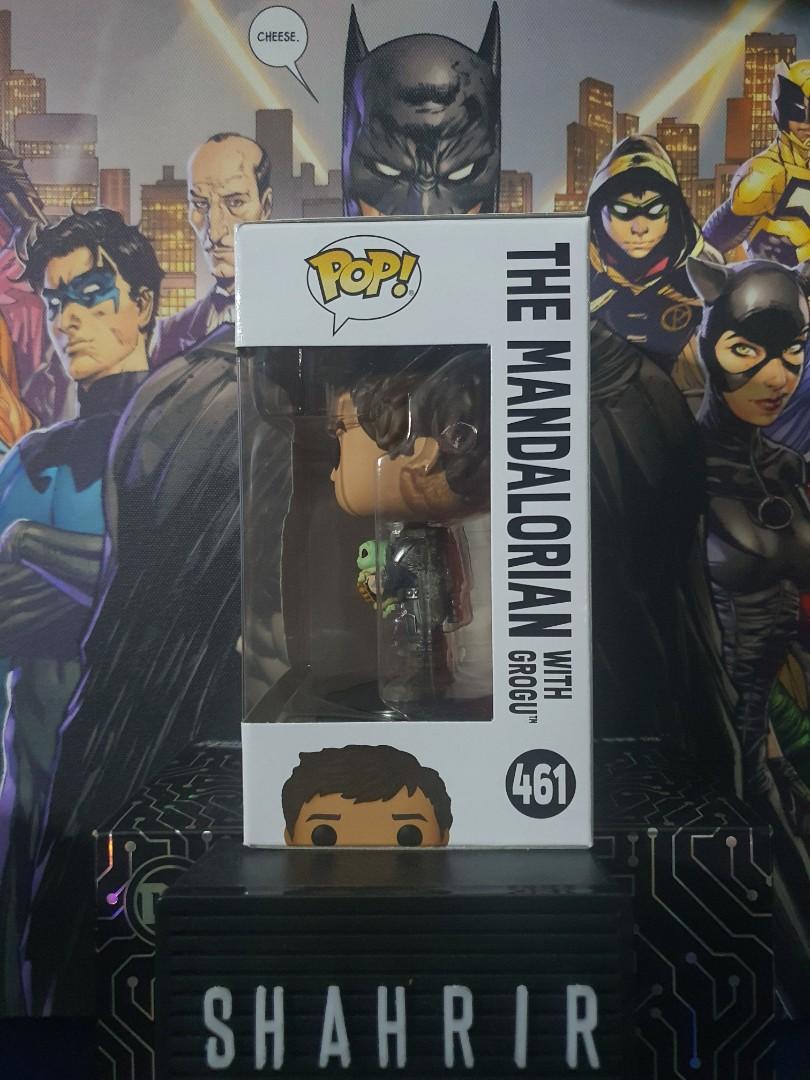 Funko Pop Mandalorian Din Djarin with Grogu, Hobbies & Toys