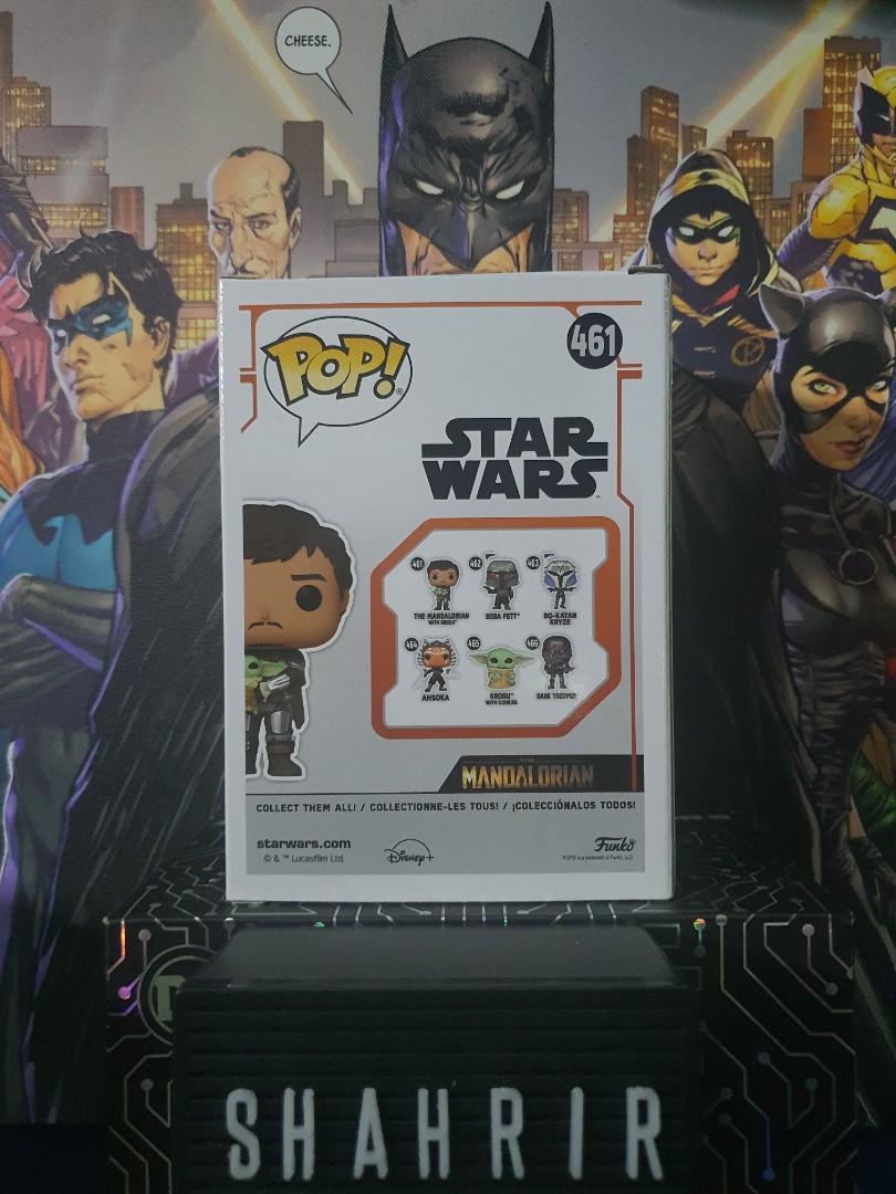Funko Pop Mandalorian Din Djarin with Grogu, Hobbies & Toys
