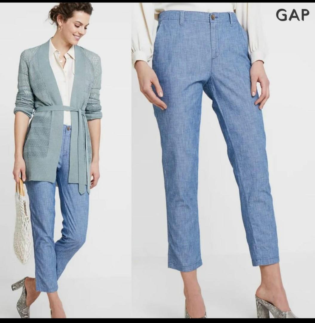 GAP chinos denim pants, Fesyen Wanita 
