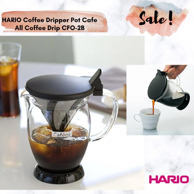 HARIO Coffee Dripper Pot Cafe All Coffee Drip (Category: Coffee & Tea Tableware) located in Manila. Submitted by cartelcomnl (Listing ID 1120677157, Image 1). Description: HARIO Coffee Dripper Pot Cafe All Coffee Drip •heat resistant glass •2-cup capacity and can be used for coffee or tea •Reusable stainless steel mesh filter •Designed and Made in Japan Sale @ 1,799.00 only Ordering: 2days process Delivery: Lalamove or Toktok Delivery within metr