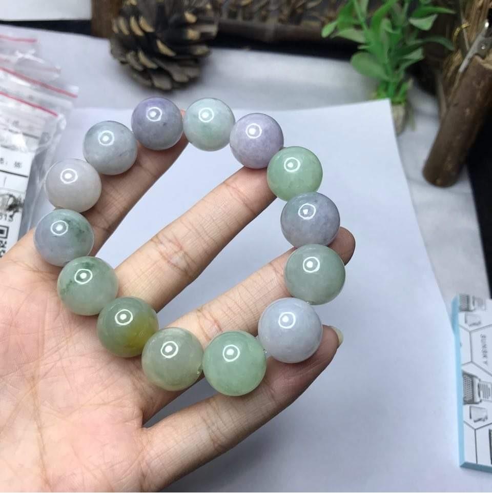 Sale Mens Huge Jade Beads Lavender Blue Green