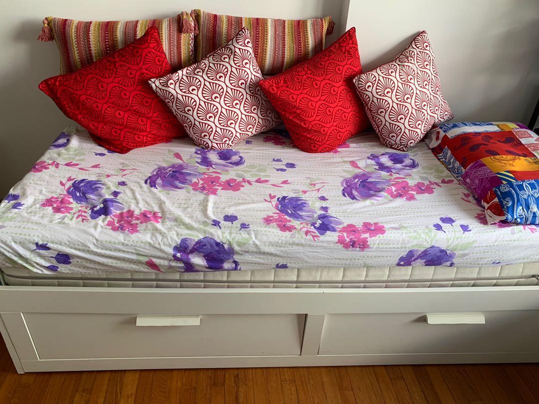 Ikea Day Pull Out bed with two mattresses , Furniture & Home Living