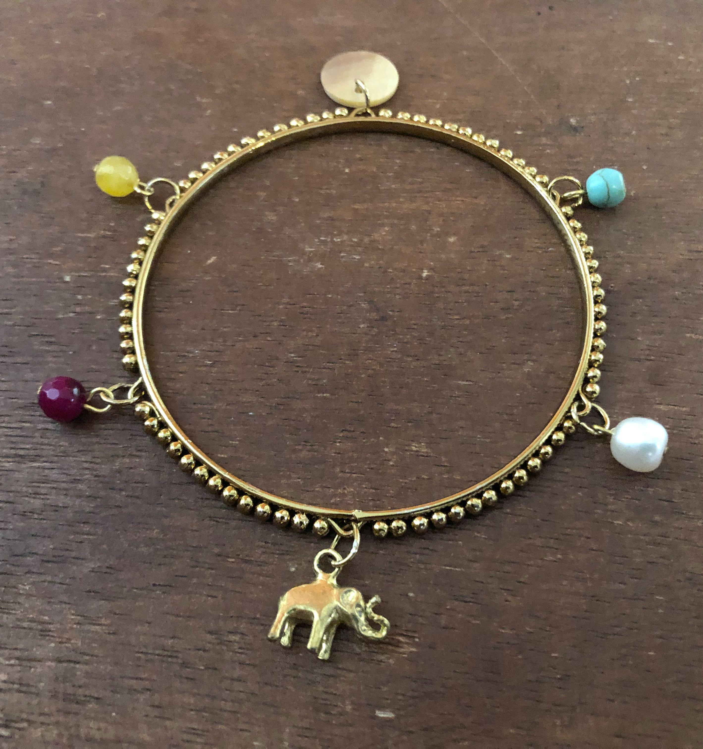 Indian Brass charm bracelet Women s Fashion Jewelry Organizers