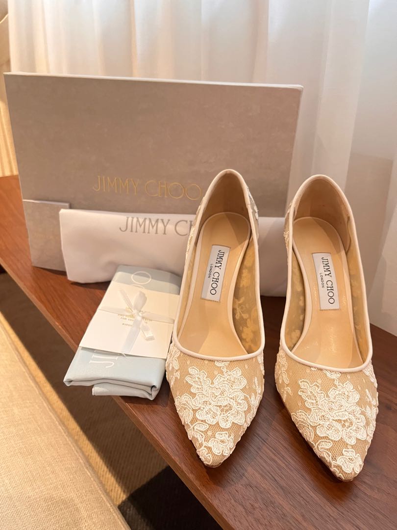 Jimmy choo romy 85 ivory clearance