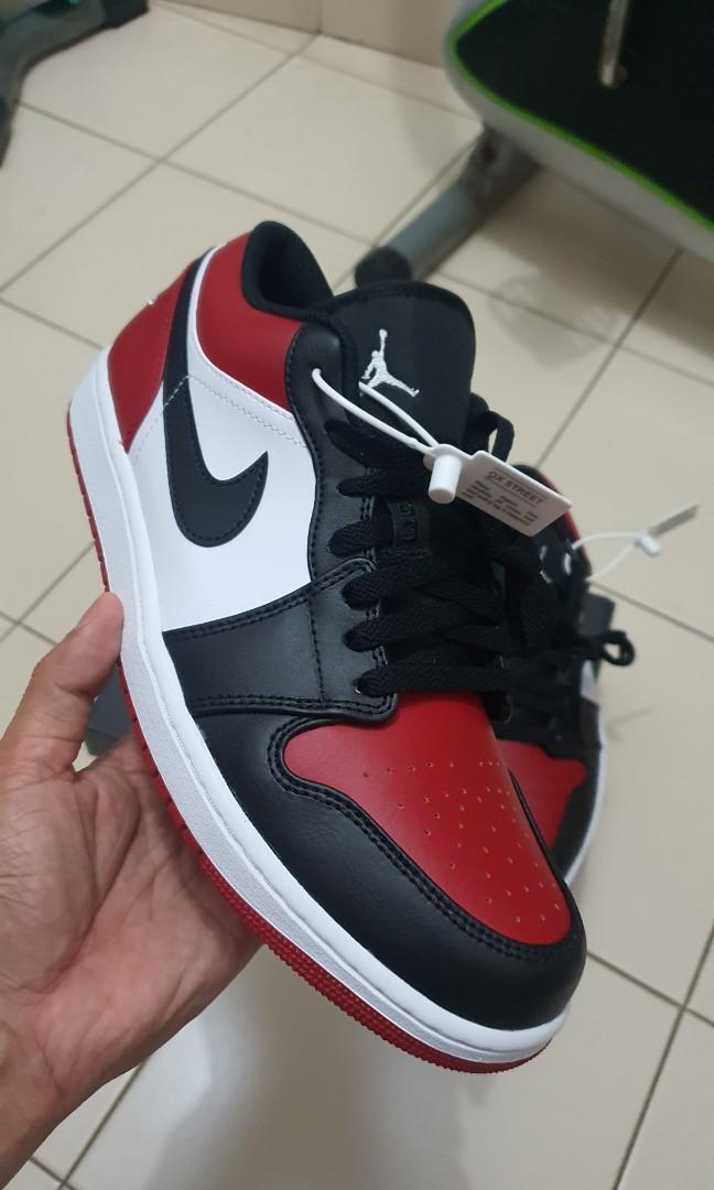 Air jordan 1 bred toe harga top
