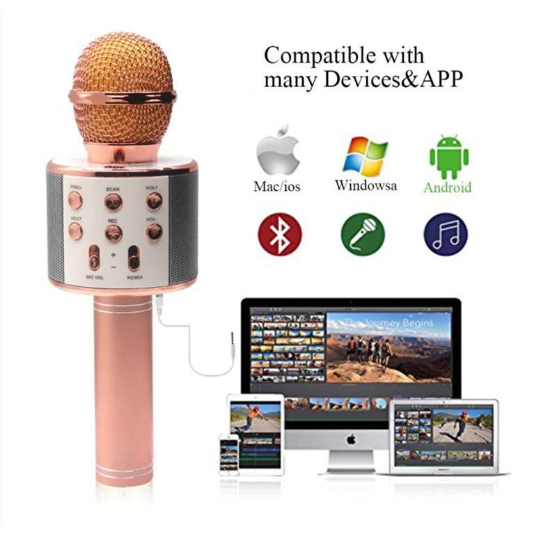 Karaoke Bluetooth Microphone (Category: Microphones) located in Manila. Submitted by virtualtindahanipaul (Listing ID 1120728748, Image 2). Description: 👉 Wireless Portable Handheld Bluetooth Microphone for Android and IOS 👉 4 in 1 Microphone Karaoke 🎤 Wireless Bluetooth Microphone Speaker and Local Recording. Just turn on this mic, then open the Bluetooth in your phone, search and connect, then you can now search your favorite song lyric/ kar