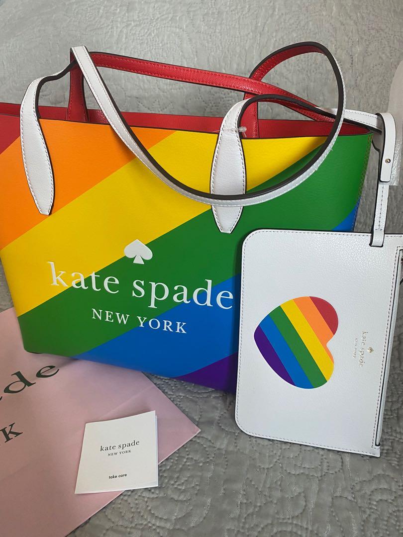 kate spade reversible rainbow tote