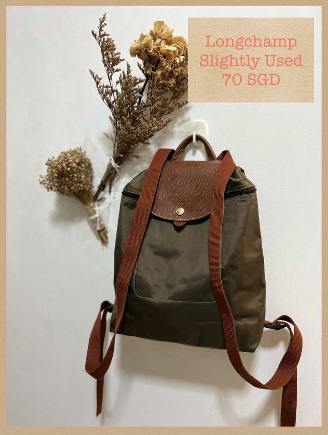 Used longchamp backpack sales