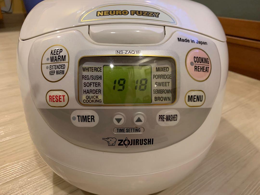 Made in Japan Zojirushi Fuzzy Logic rice cooker/warmer size