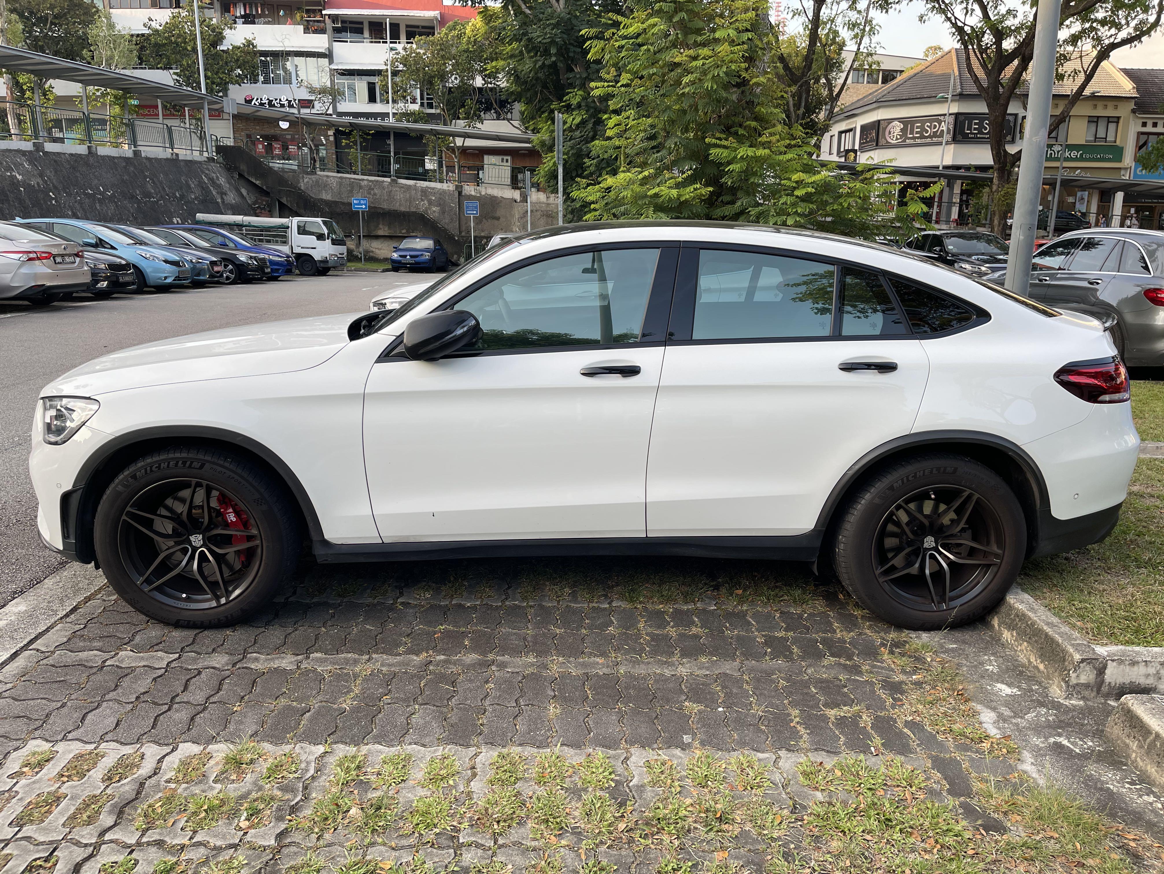 Mercedes-Benz AMG GLC-Class Coupe Mild hybrid 2020 Auto (Category: Used Cars) located in Singapore. Submitted by ja5on (Listing ID 1120622839, Image 2). Description: Glc300 coupe mild hybrid. Pearl rainbow wrap Come with 64 ambient light, keyless go and kick boot No consignment, direct seller.