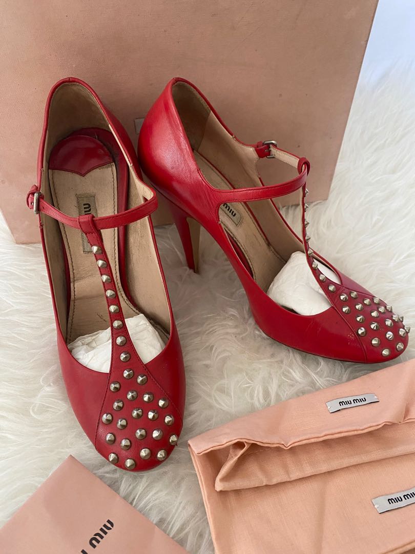 MIU MIU Rock Studded Shoes Original 