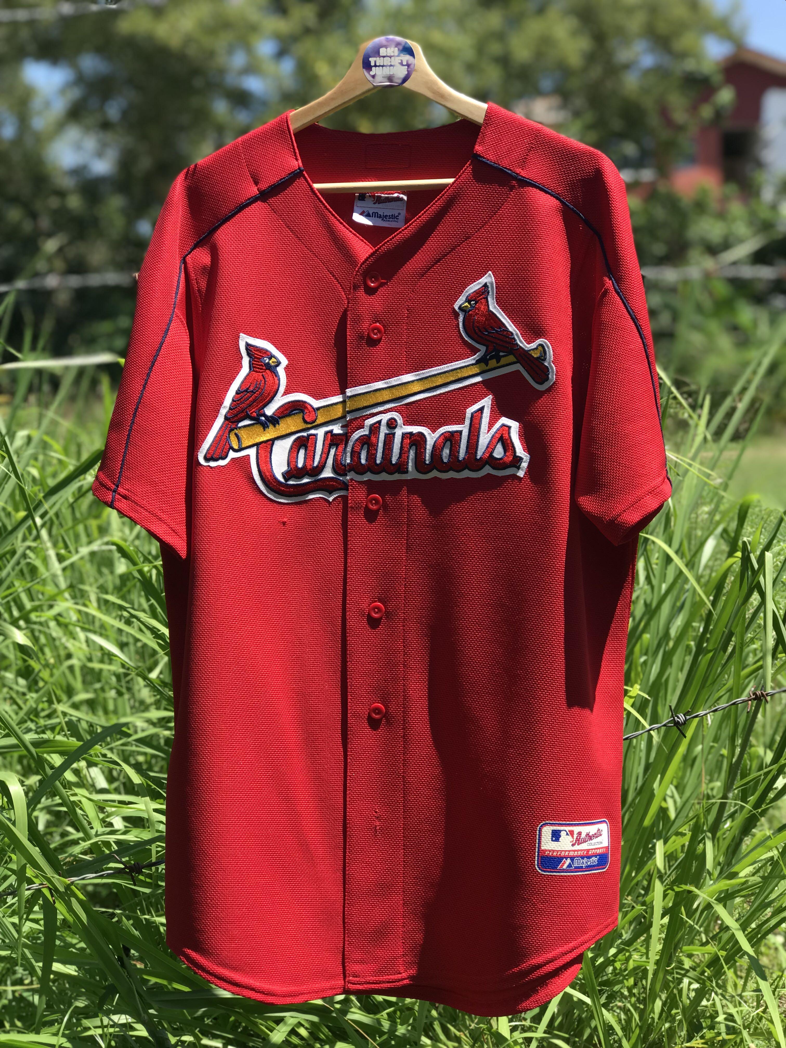 St. Louis Cardinals Majestic MLB Jersey - Medium Red Polyester