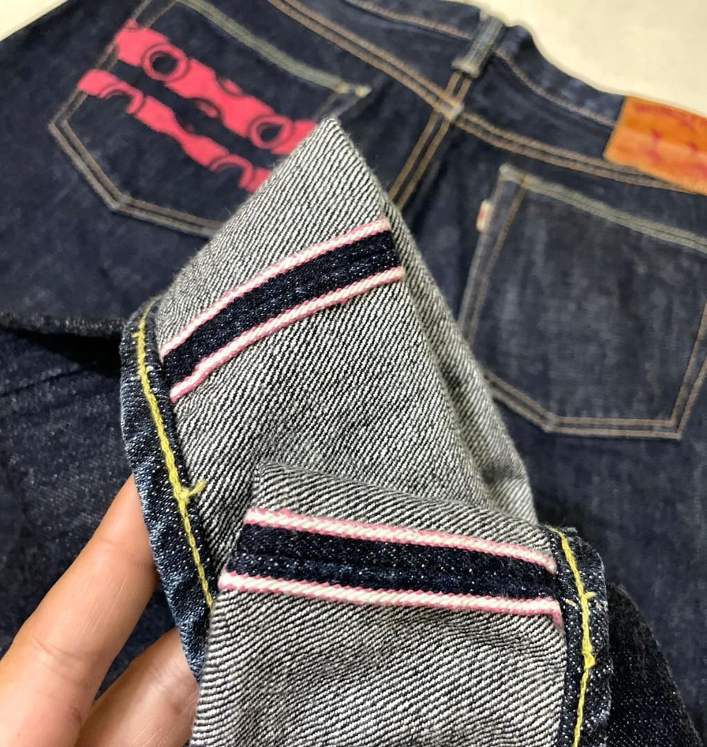 Momotaro jeans 0701 custom poket red 