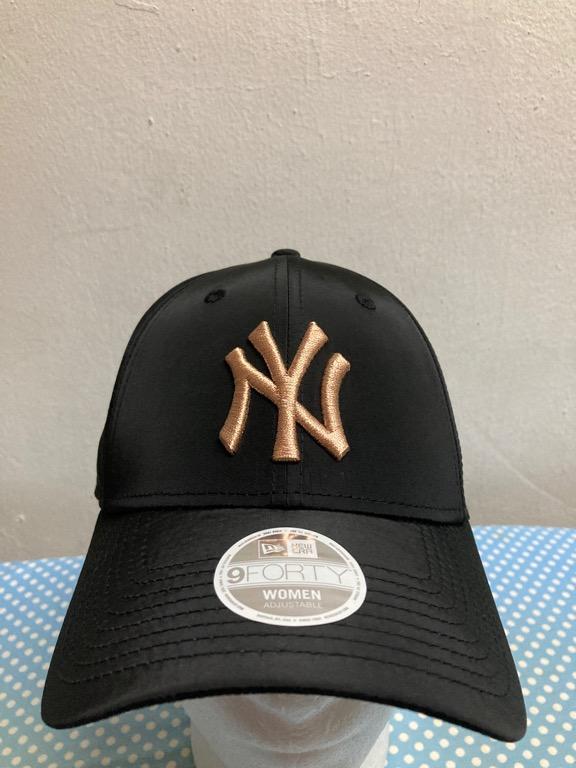 New era 9forty exclusive black cap with rose gold ny online