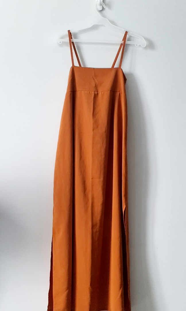 Orange Overall Skirt / Dress, Women's 