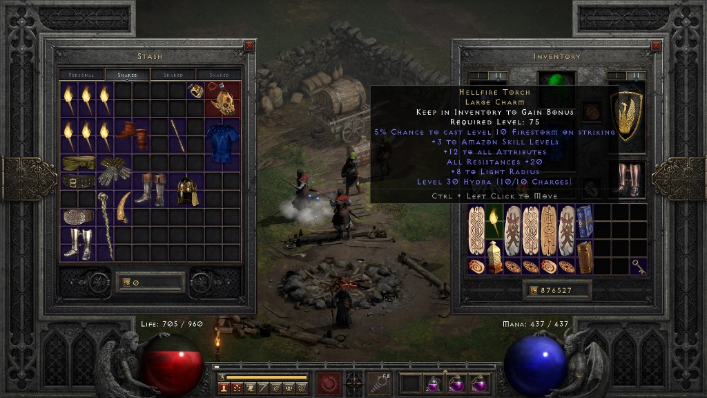 Perfect 20res Amazon Hellfire Torch Diablo 2 Resurrected, Video Gaming, Gaming Accessories, In