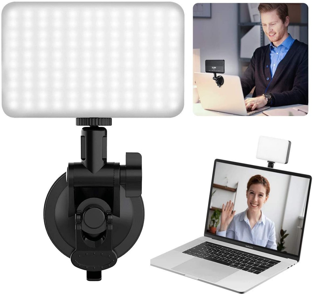 PORTABLE VIDEO LED LIGHT, VIJIM Conference Lighting Kit for Videography, Zoom meetings, Computer