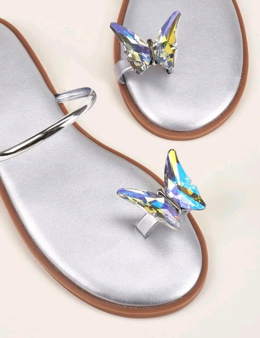 Butterfly decor store slide sandals