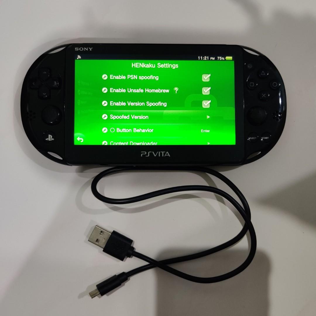 PS Vita Slim Black PSV2000 Video Gaming Video Game Consoles