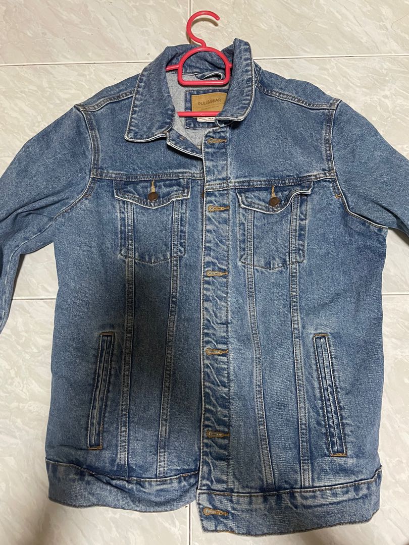 Pull and Bear denim jacket, Men's Fashion, Coats, Jackets and Outerwear on Carousell