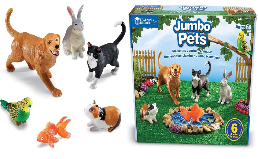 Learning Resources Jumbo Pets - 6 Pieces, Boys and Girls Ages 2+