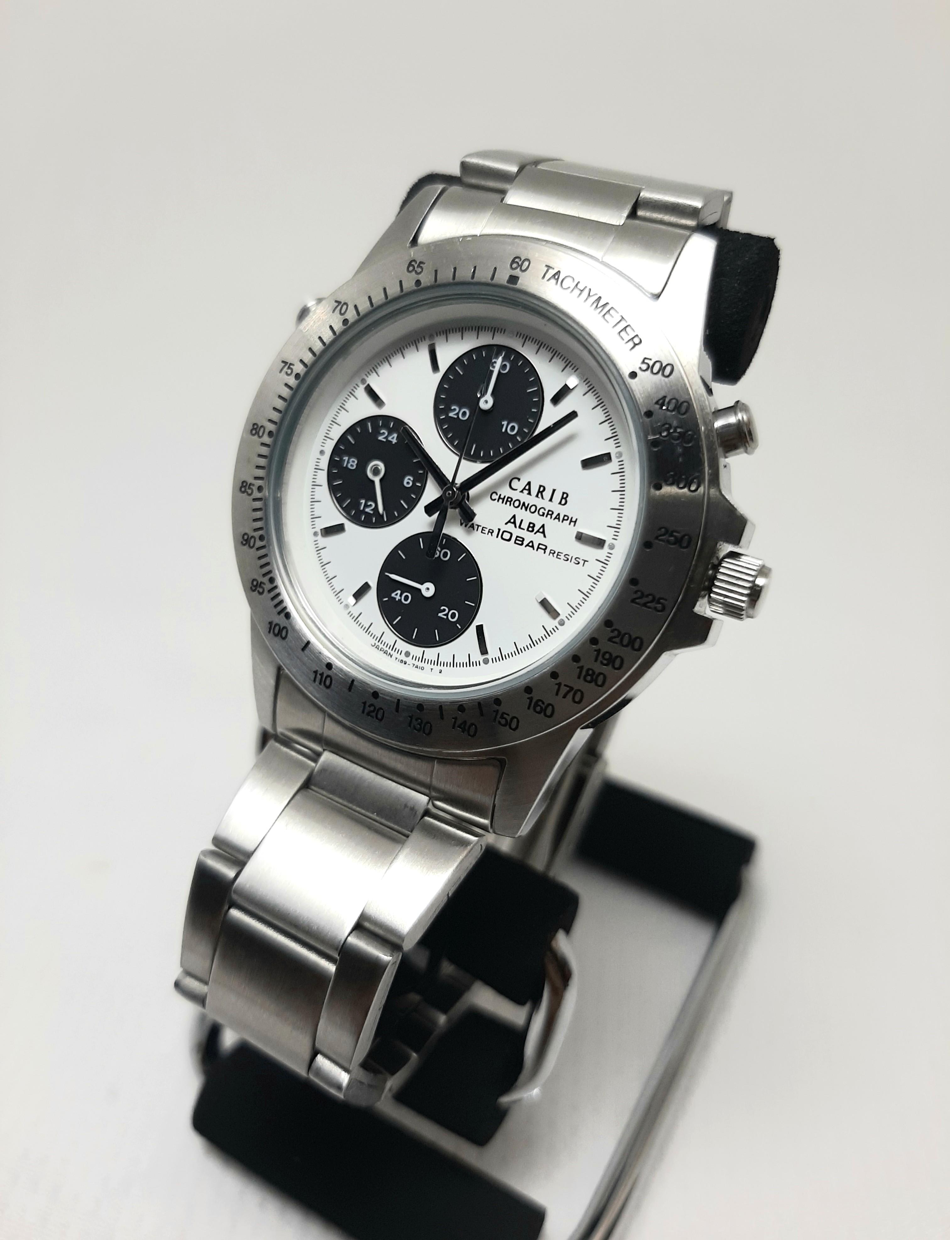 Seiko Alba Carib Tachymeter Chronograph Made In Japan Panda Vintage Classic  Retro, Men's Fashion, Watches & Accessories, Watches on Carousell