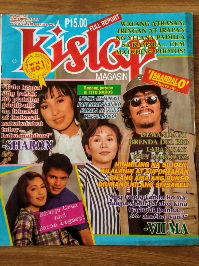 Sharon Cuneta, Vilma Santos & Others - Kislap Magazine (1994), Hobbies ...