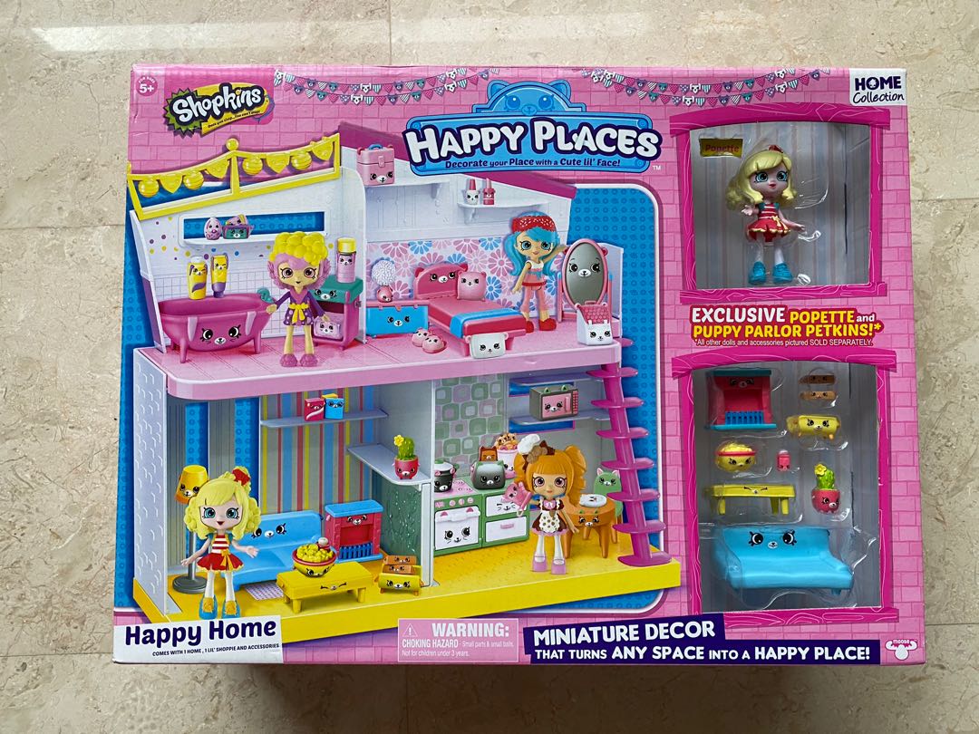 Happy Places Home Playset Exclusive Popette Shoppies Mini Doll +