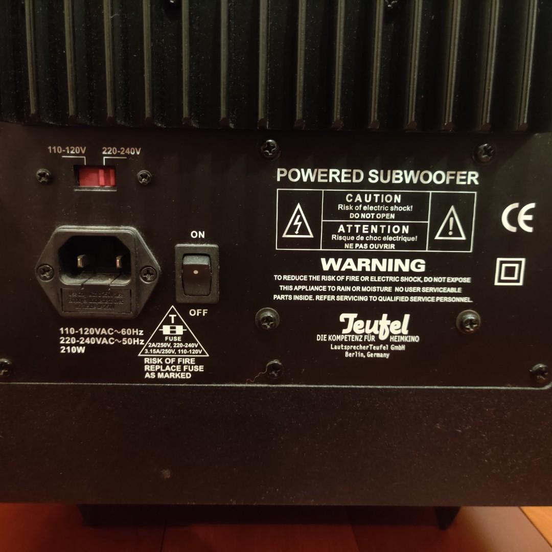 Subwoofer, powered, 200W, with surround speaker outputs, 音響器材, Soundbar