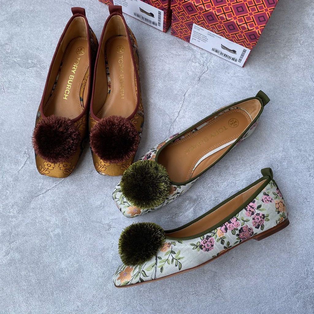 Tory burch floral flats on sale