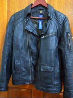 🇹🇼🛵Tough Jeansmith Durable 系列 酷黑皮衣 S號 胸寬 51 cm 型男 重機 機車 騎士斜拉鍊夾克 外套 二手良品