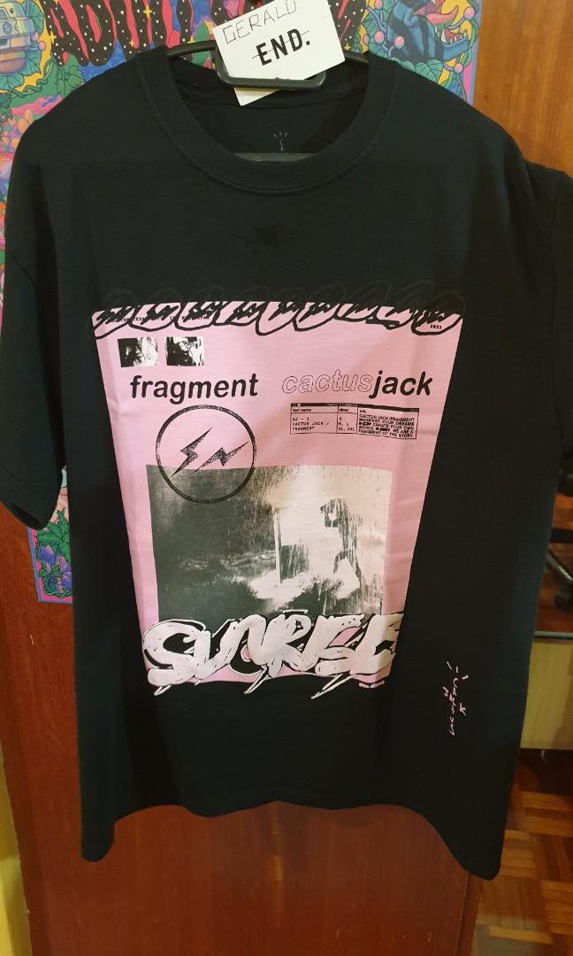 Travis Scott Cactus Jack x Fragment Sunrise tee, Men's Fashion, Tops ...