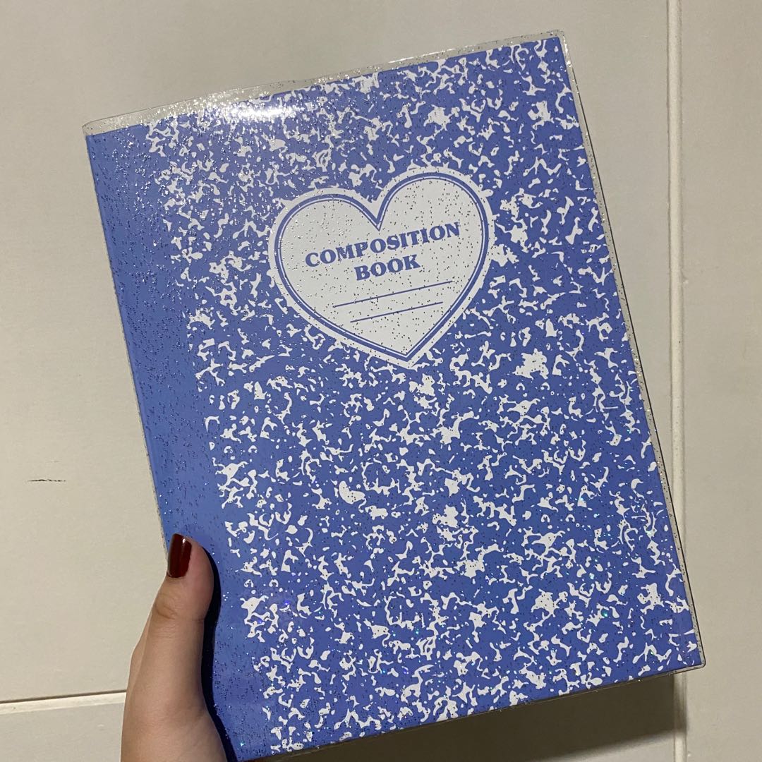 [USED] A5 Lucalab Blue Composition Binder w/ Glitter PVC Cover