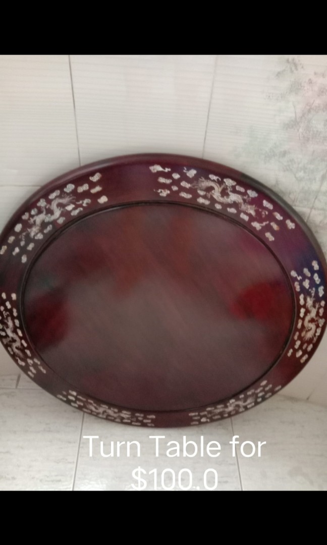 Vintage Round Lazy Suzy, Furniture & Home Living, Furniture, Tables