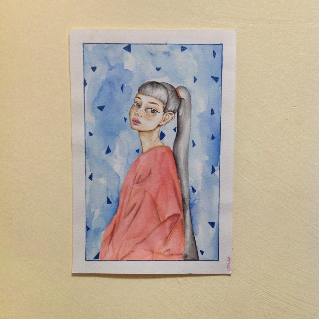 WATERCOLOR PAINTINGS (Category: Art & Prints) located in Cavite. Submitted by redhotcheetos (Listing ID 1120643765, Image 2). Description: Selling my old original watercolor paintings for P300 each. 6x9" I'm also open for commissions! ❤️.