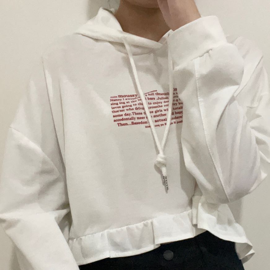 Aesthetic white hoodie hotsell