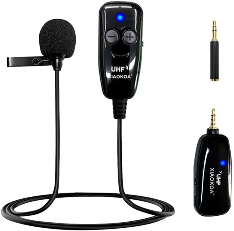 X5037 XIAOKOA Mobile Phone Microphone, UHF Lavalier Wireless Microphone