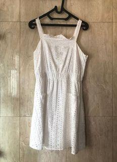 ZALORA White Fit and Flare / A-Line Summer / Casual Dress