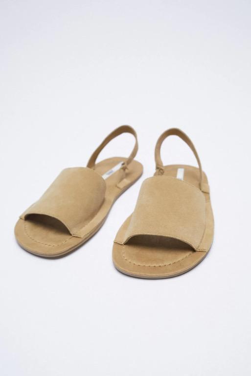 Zara sandal suede, Women's Fashion, Footwear, Sandals on Carousell