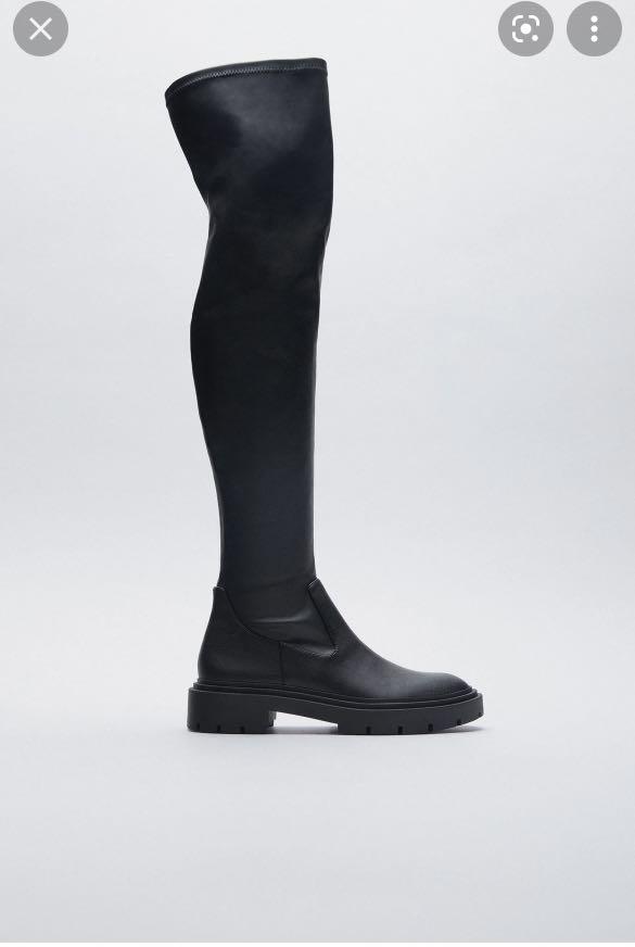 Zara stretch boots discount