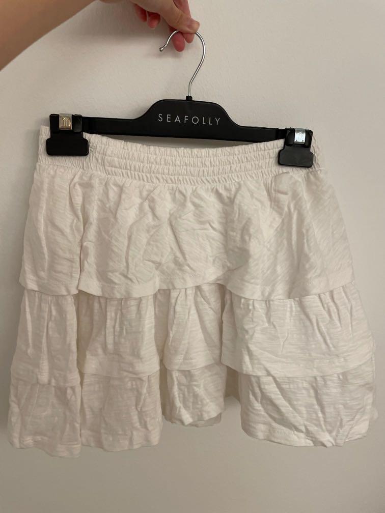 White frill hotsell skirt zara