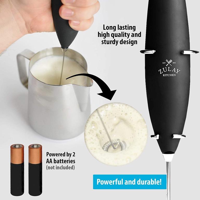  LUUKMONDE Powerful Milk Frother Handheld, Battery