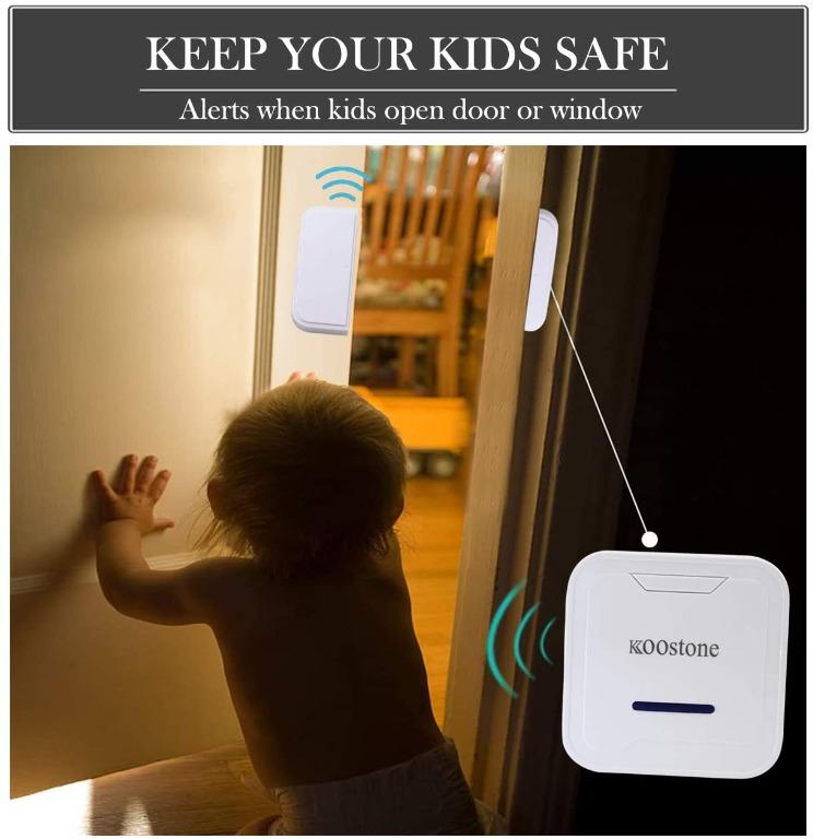 11594) Koostone Wireless Magnetic Door Entry Sensor Alarm Chime, Door ...