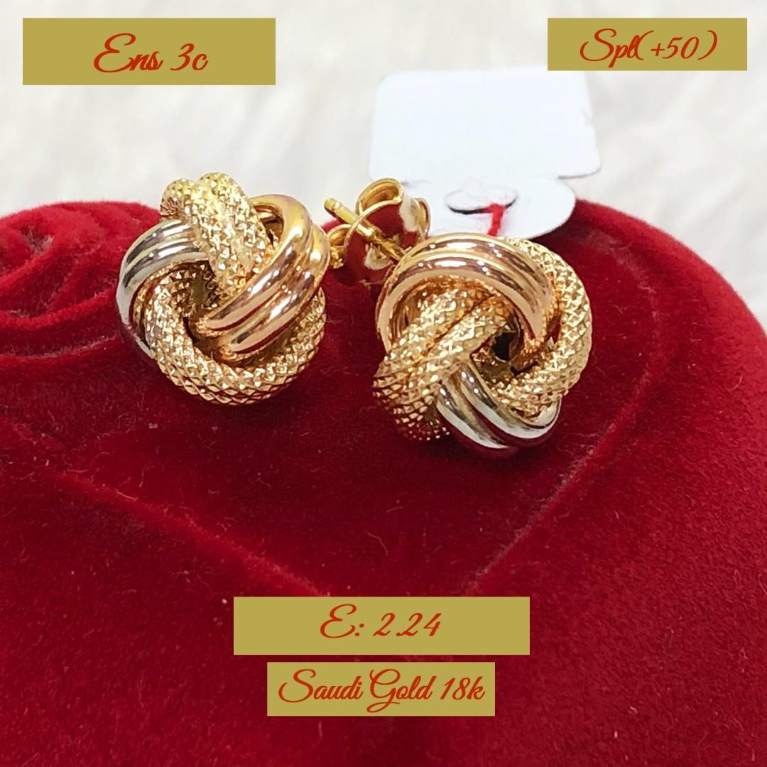 Tri color stud earrings hot sale