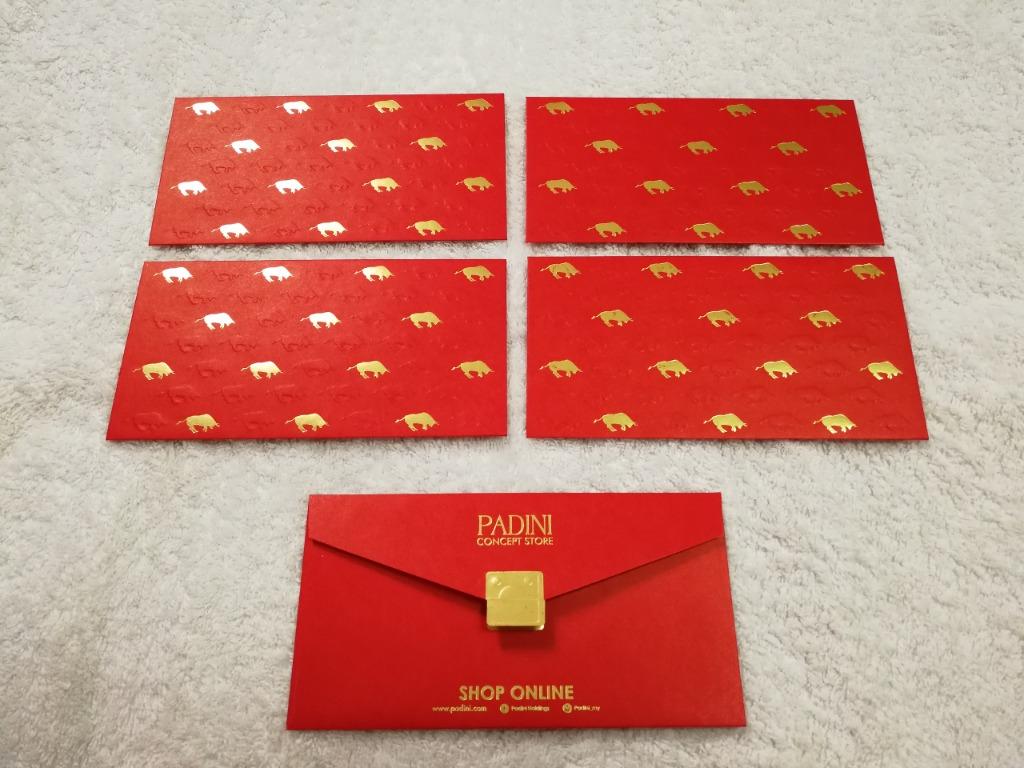 2021 Padini Concept Store Embossed Red Packet 1 Pack 5 Pcs Angpao Angpow Angbao Design Craft Others On Carousell