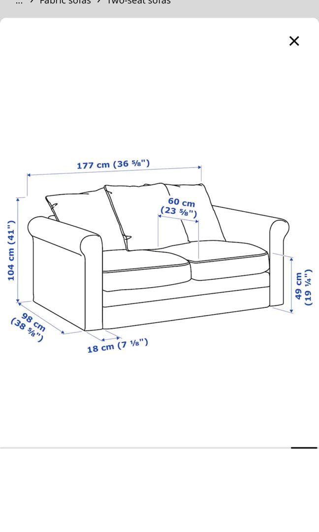 2 seater Gronlid IKEA Sofa bed, Furniture & Home Living, Furniture