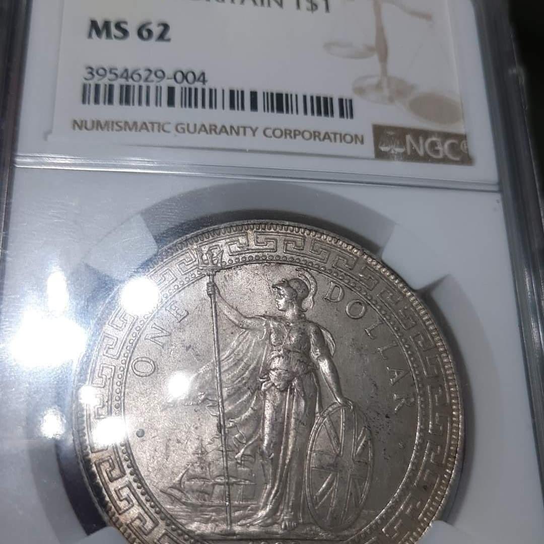 銀貨 イギリス貿易銀幣 1930 壹圓 NGC MS62 B無し 希少 本物 高分站