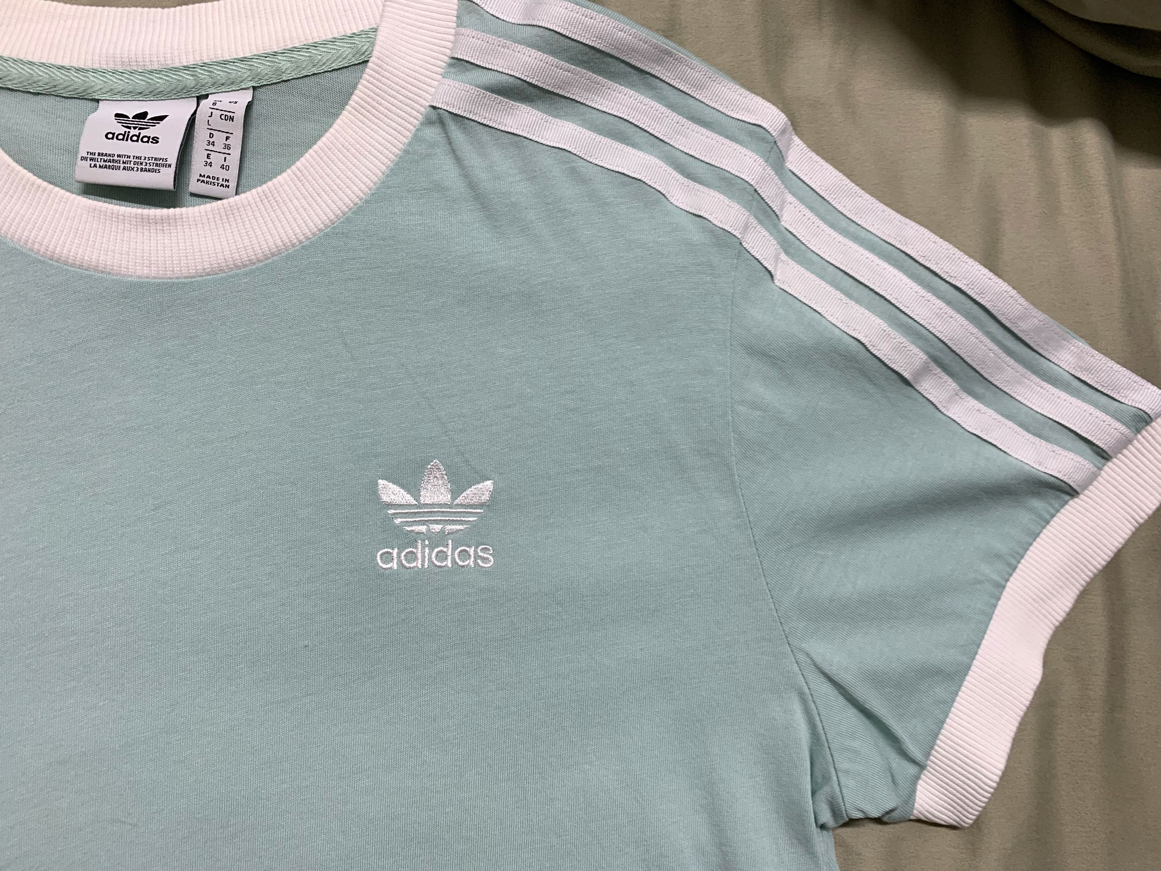 Authentic Adidas Mint Green T Shirt Women s Fashion Tops Shirts