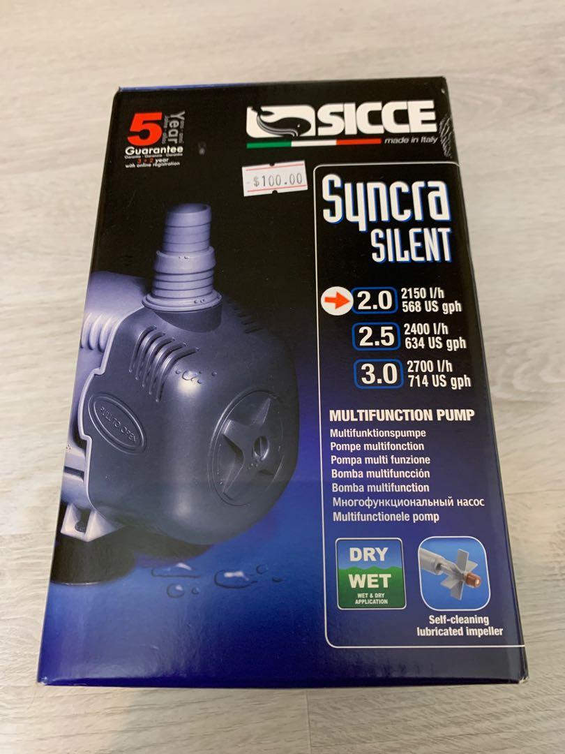 thumbnail interactive-video image 1 of SICCE SYNCRA 2.0 Silent Multifunction Aquarium Pump (568 GPH, 230-240v) 1 of 3