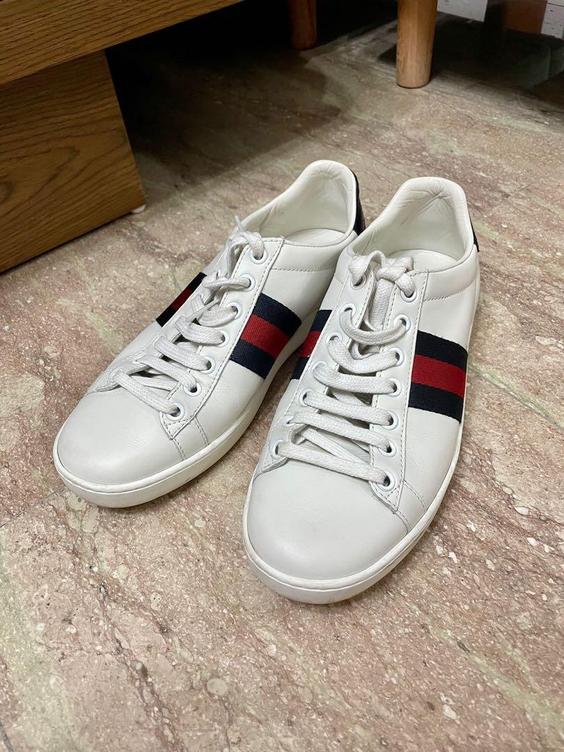 white gucci style trainers